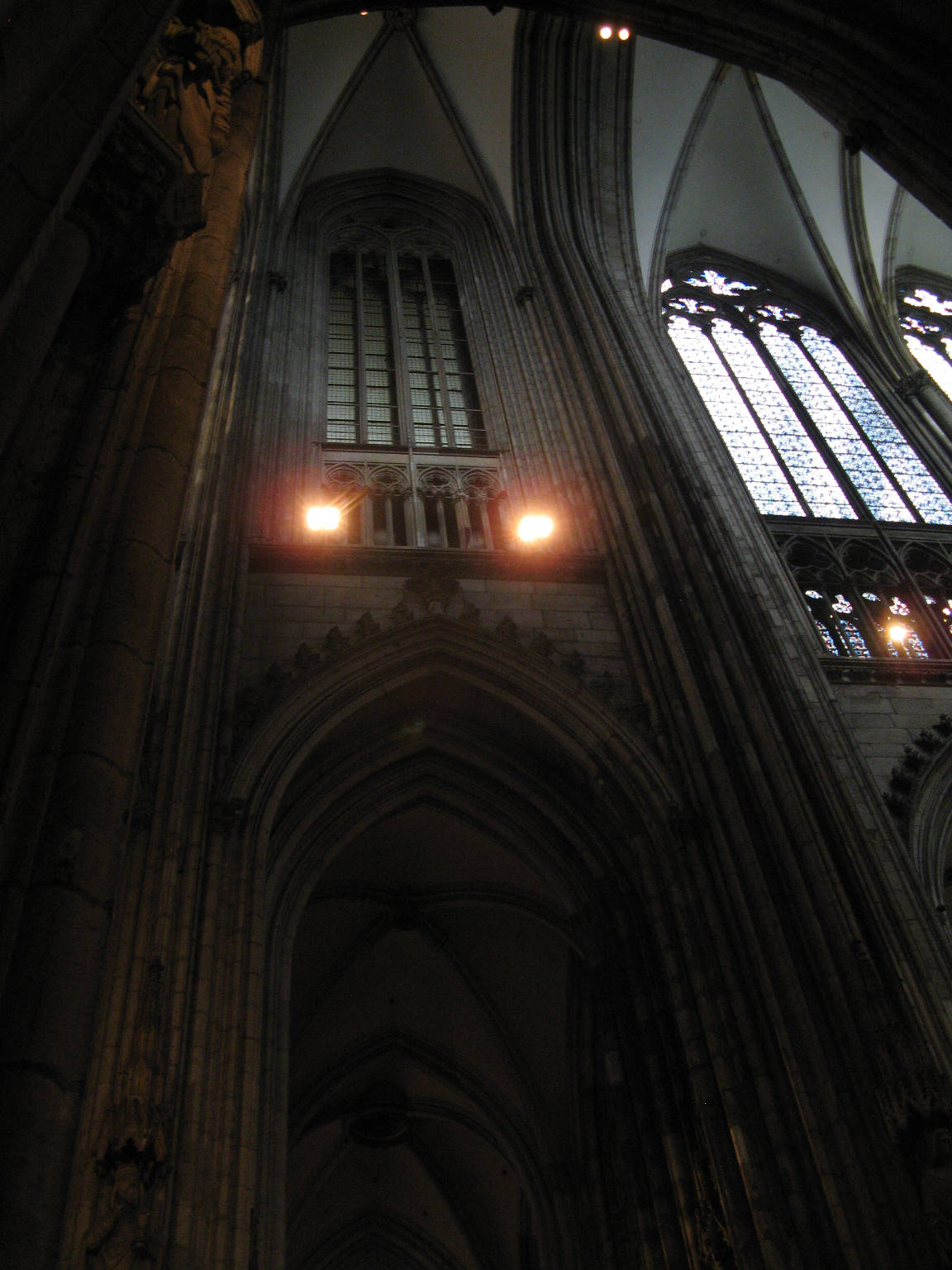 Looking up by the door